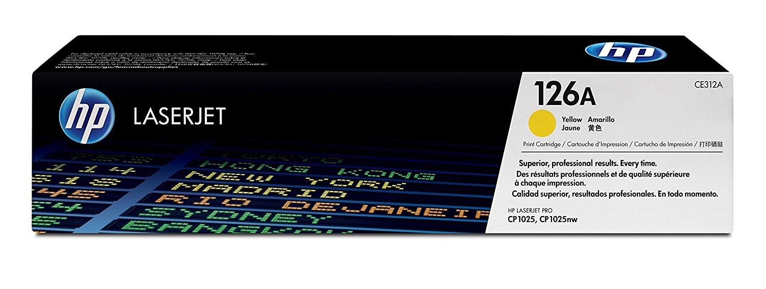 HP 126A Yellow Compatible LaserJet Toner Cartridge (CE312A)