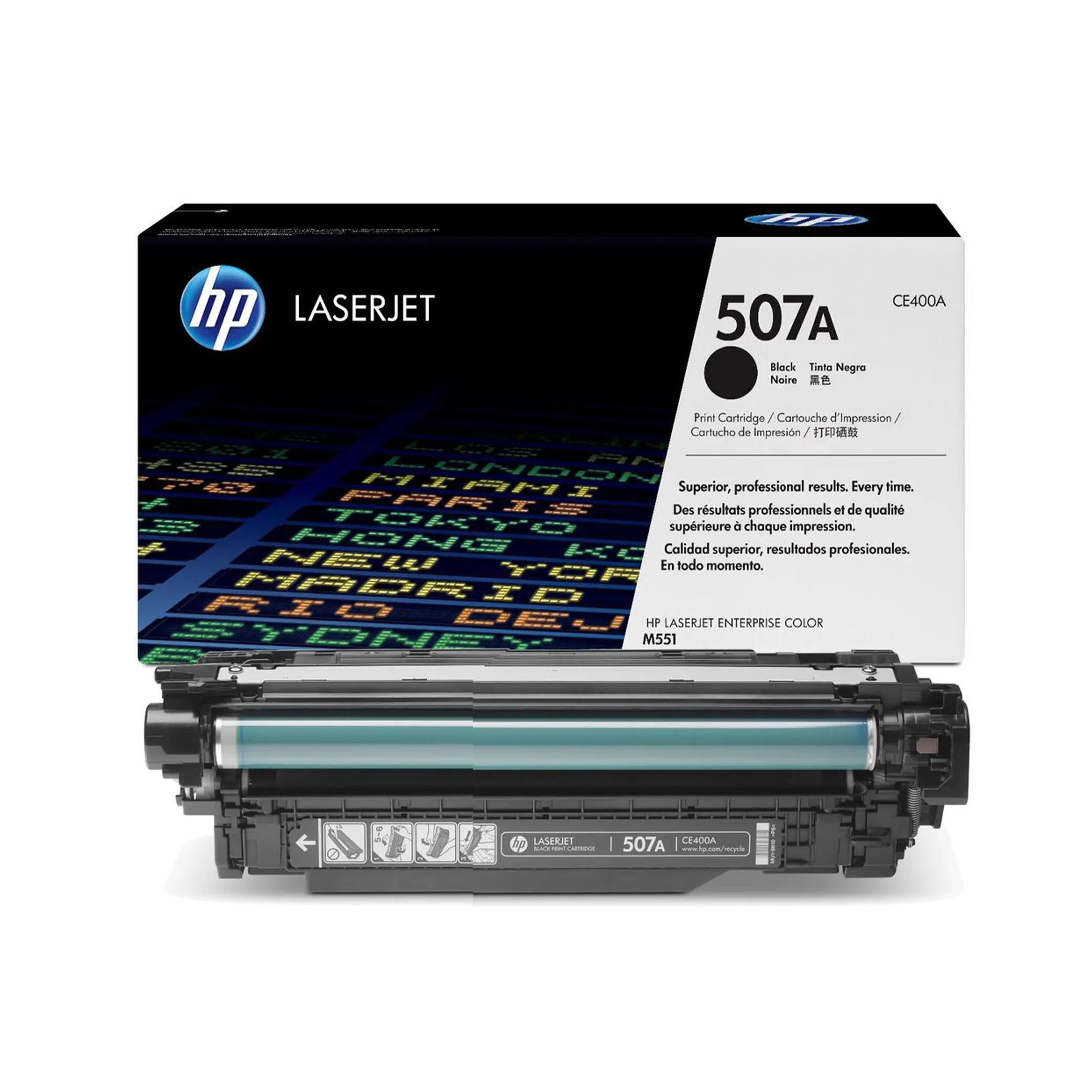 HP 507A Black Original LaserJet Toner Cartridge (CE400A)
